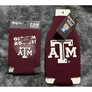 Texas A&M Aggies Koozie Bundle – Can Cooler + Bottle Koozie – Maroon